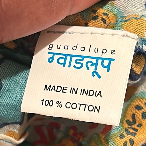 Guadalupe Size M Monaco Midi Dress Turquoise Bohemian Coastal Mediterranean NWT - Picture 14 of 14